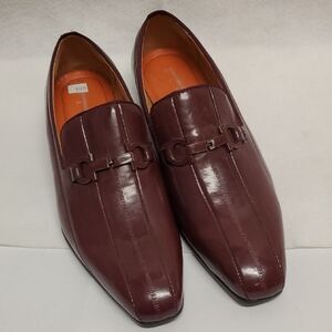 Sophisticated Burgundy Leather Slip-On Loafers